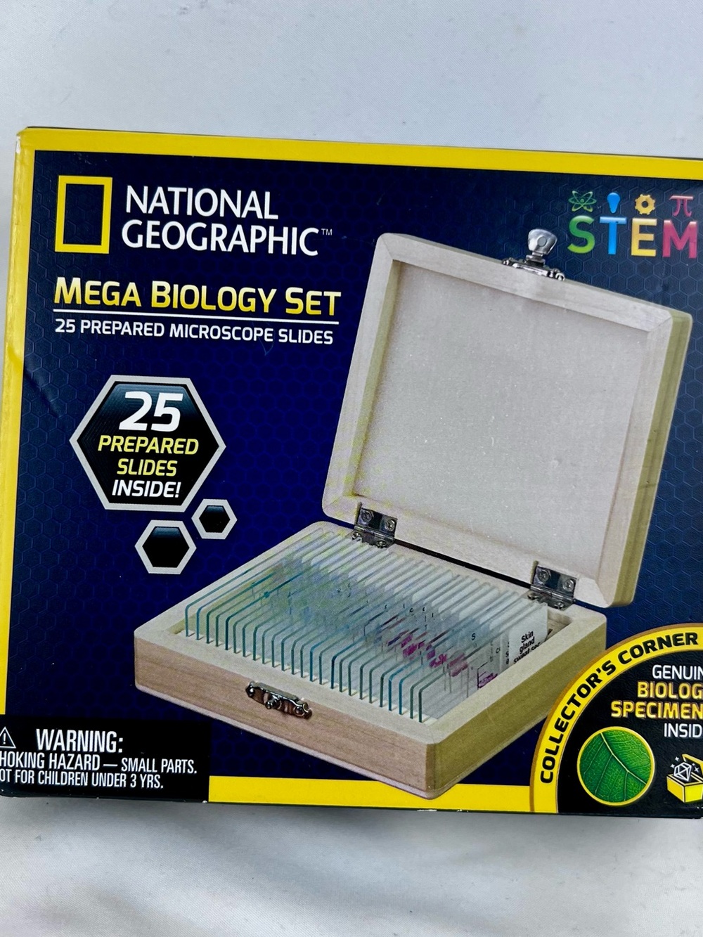 NATIONAL GEOGRAPHIC Mega Biology Set 25 Microscope Slides Learning Guide New